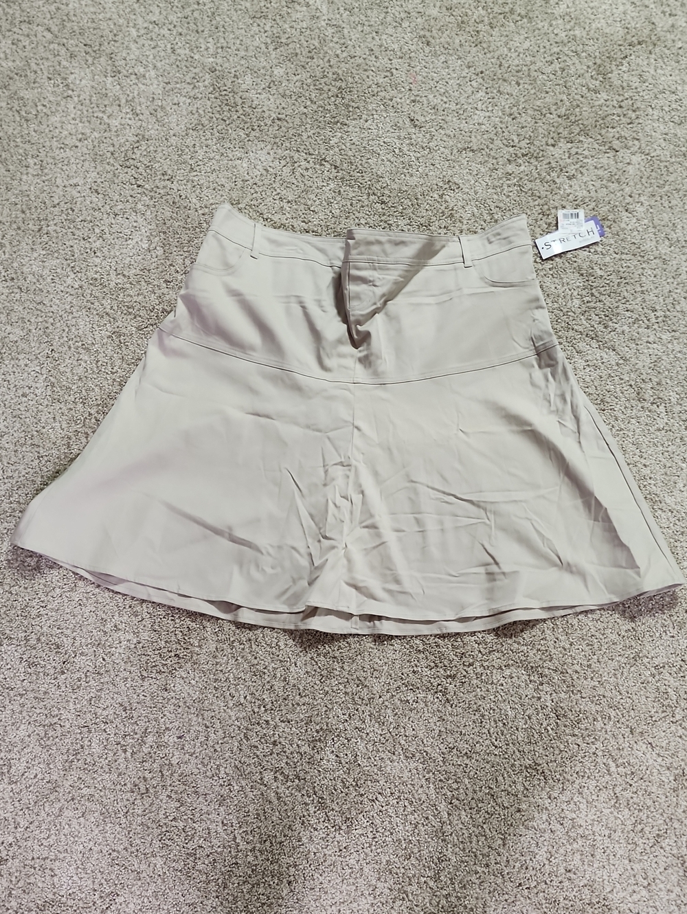 NWT Motherhood Maternity Tan Stretch Cargo Utility Skirt - Size XL